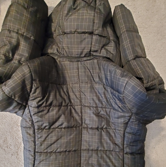 RFT RAINFOREST Women's Hoodie Puffer Jacket Black Plaid Size Extra Large - Picture 2 of 11